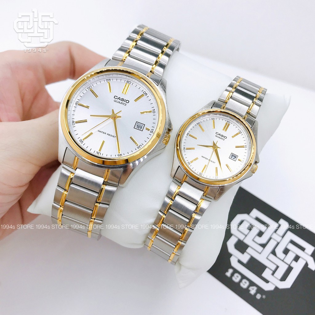 Đồng hồ cặp Casio MTP-1183G-7A / LTP-1183G-7A dây thép không gỉ, chống nước 50m, hàng chính hãng