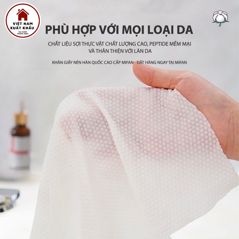 Khăn Nén Vuông Xuất Hàn Quốc Loại Dày Cao Cấp Đi Du Lịch, Công Tác Tiện Dụng