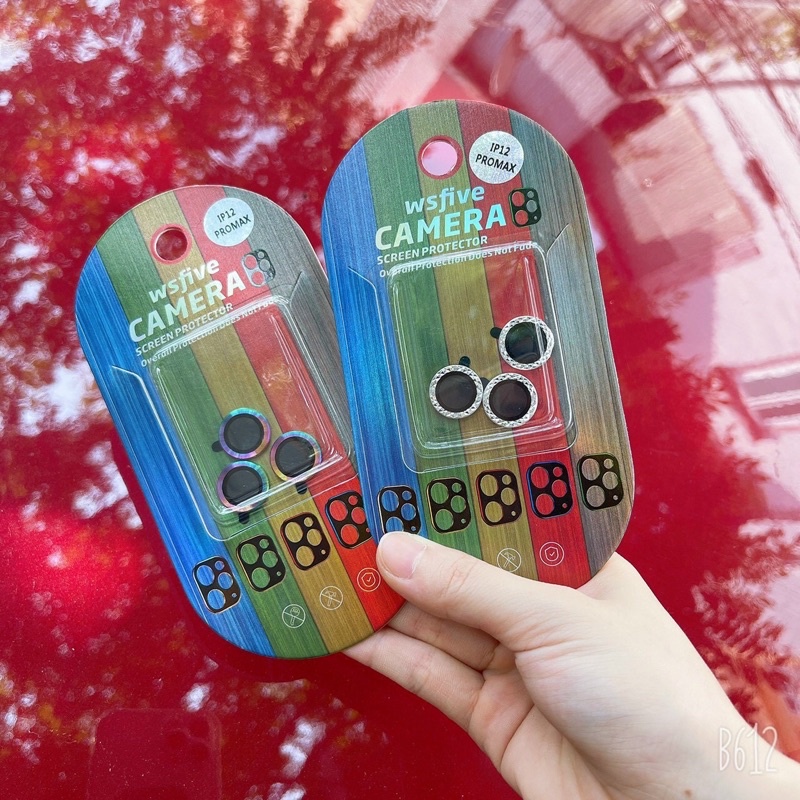 Dán từng mắt bảo vệ camera màu titan cầu vồng cho iphone 11/11pro/ 11 promax/ 12/12 pro/12 promax