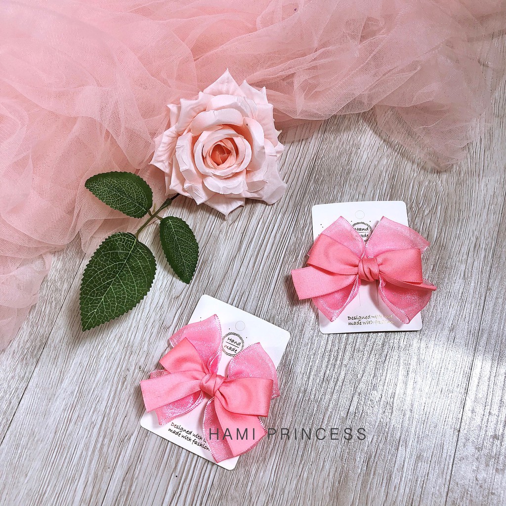 Kẹp Tóc Lụa Mix Màu Rực Rỡ Mùa Hè Cực Nổi Bật Cho Bé Gái ❤️ HAMI PRINCESS