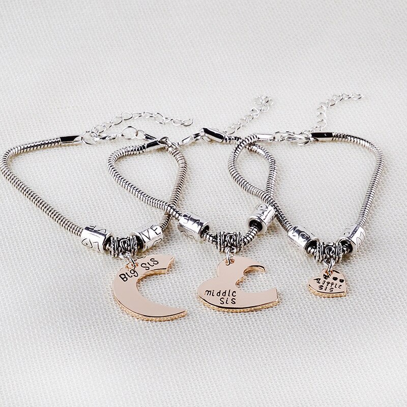 Set 3 Vòng Tay Tình Bạn Mặt Trăng Và Trái Tim