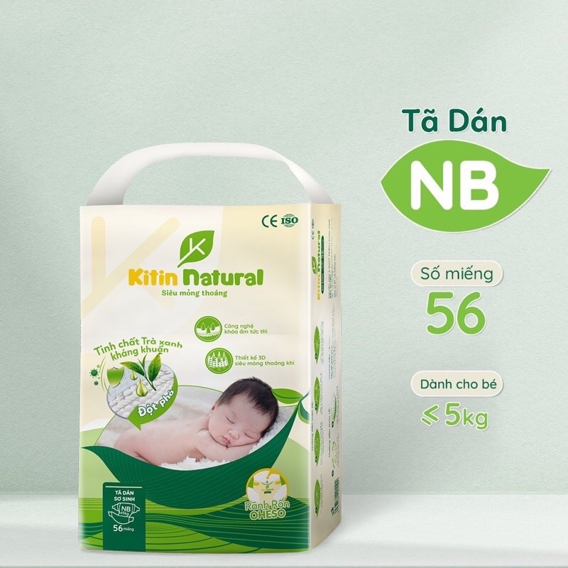 Bỉm Kitin Natural S50/M44/L40/Xl38