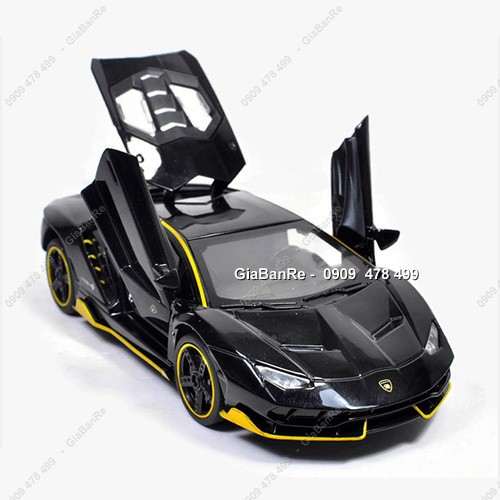 XE MÔ HÌNH SẮT LAMBO CENTENARIO - MINIAUTO -  TỈ LỆ 1:32 - ĐEN - 9760DE