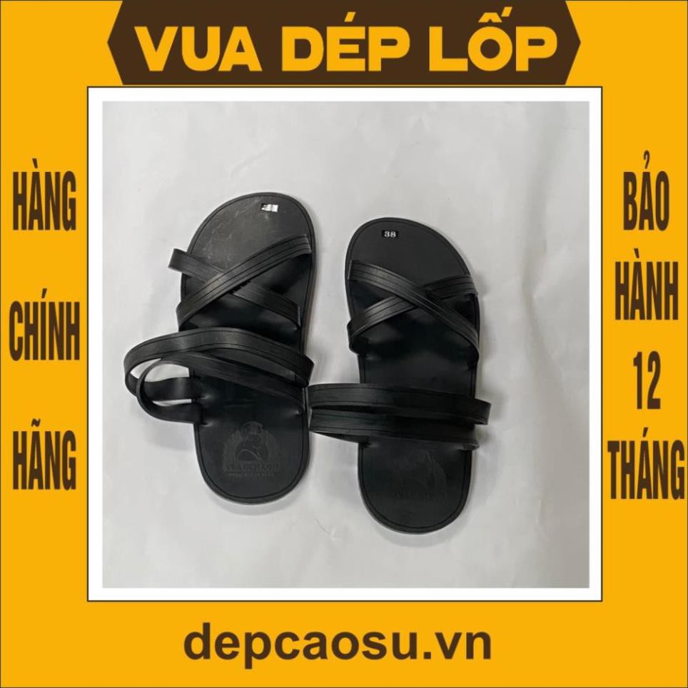 Dép cao su 4 quai chéo, được làm thủ công của VUA DÉP LỐP Phạm Quang Xuân, ảnh thật, bảo hàng và sẵn hàng