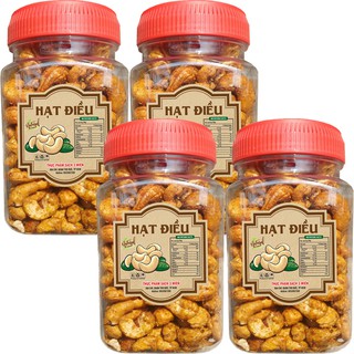 Combo 4 hũ điều nguyên rang tỏi ớt tps- mỗi hũ 250g