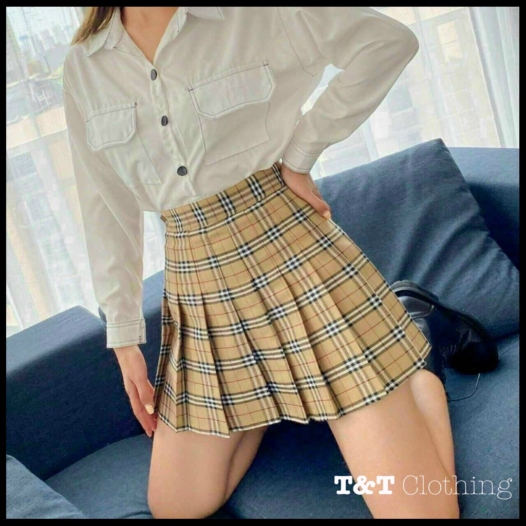 Chân váy xòe full màu Chân Váy ngắn Tennis kẻ caro xếp ly dáng xòe Hàn Quốc | Chân váy nữ 💃By 23t.shop | BigBuy360 - bigbuy360.vn