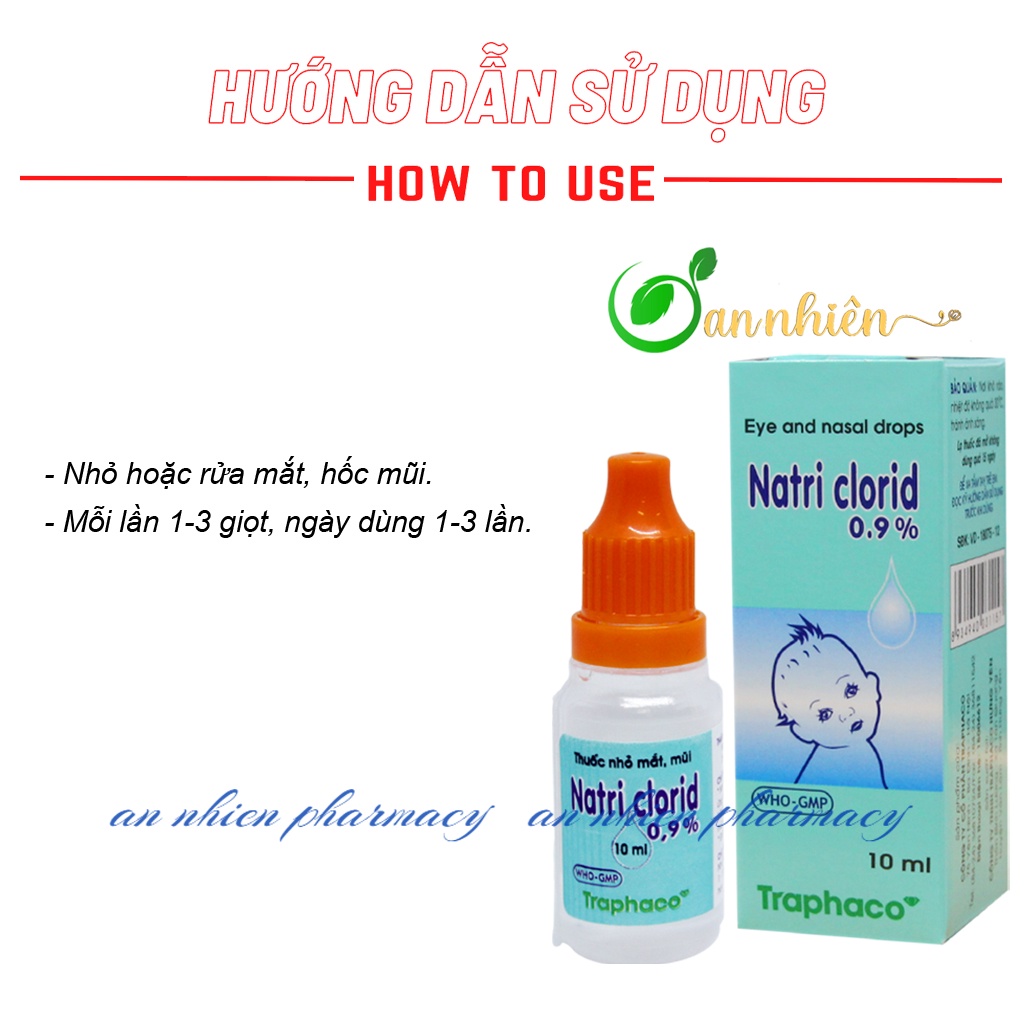 Combo 10 lọ Nước muối Natri clorid Traphaco