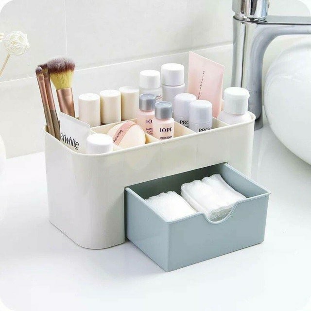 Hộp Đựng Mỹ Phẩm Khay Đựng Đồ Đa Năng Nhựa 22x10x11cm