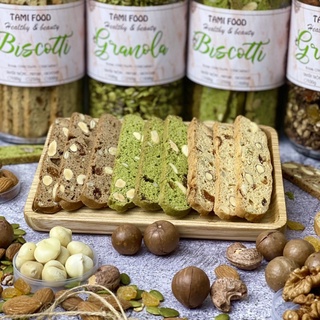 BISCOTTI Nguyên Cám 3 vị,Bánh ăn kiêng không đường,Giảm cân lành mạnh by TaMi