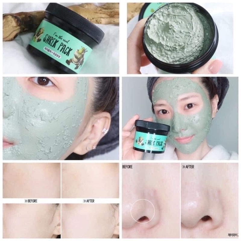 Mặt Nạ Đất Sét Bạc Hà I'm The Real Sherk Số 1 Hàn Bản Dupe Lush Sạch Sâu Hút Dầu Ngừa Mụn Se Lỗ Chân Lông