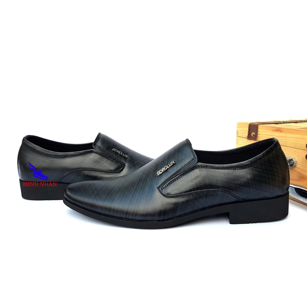 Giày lười nam da bò giày tây nam công sở giày kinh doanh doanh nhân sang trọng da bò nguyên tấm mẫu mới L-29