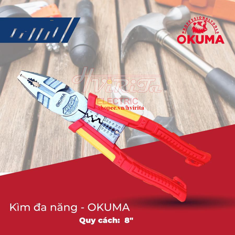 Kìm đa năng cao cấp 5 trong 1 OKUMA 8 inch