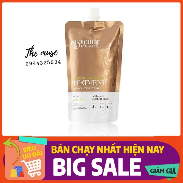 BOSECHER- DẦU HẤP Ủ TÓC DƯỠNG ẨM PHỤC HỒI SIÊU MỀM MƯỢT COLLAGEN BOSECHER HƯƠNG NƯỚC HOA 500ML | BigBuy360 - bigbuy360.vn