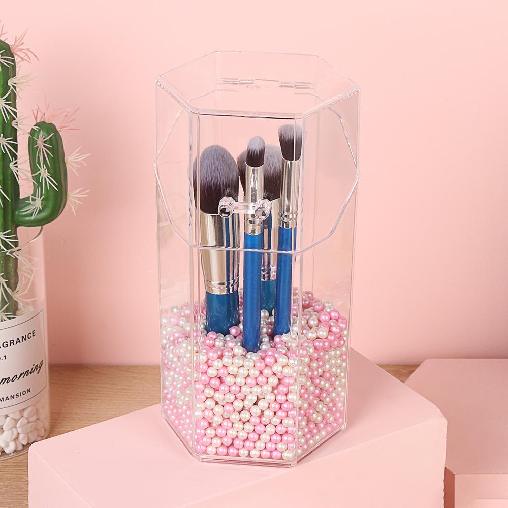 HS Hộp Đựng Cọ Trang Điểm Có Nắp Đậy Chống Bụi Ốp