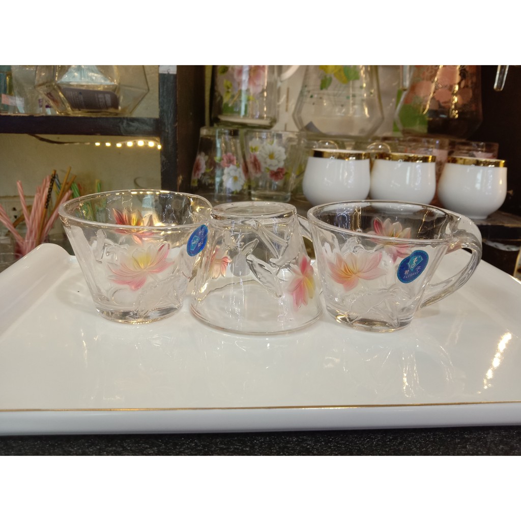 Ly Thủy Tinh Uống Nước Có Tay Cầm Xinh Xắn