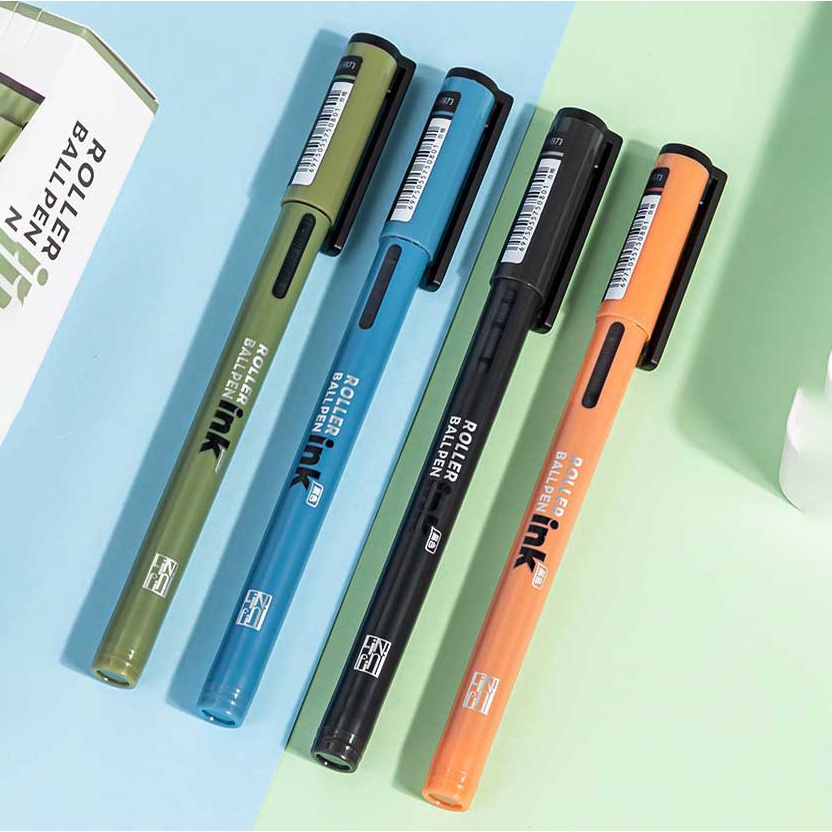 Bút Bi Mực Đen Ngòi 0.5mm Khô Nhanh Siêu Mịn Cho Học Sinh/Văn Phòng