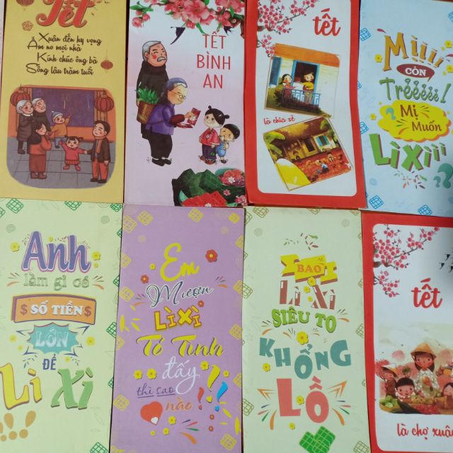 Set 10 Phong Bao Lì Xì Tết 2024 ( mẫu đẹp nhất)