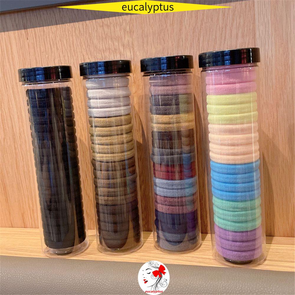 Hộp 20 Dây Thun Buộc Tóc Bằng Nylon Mềm Co Giãn Nhiều Màu Dành Cho Trẻ Em Và Người Lớn