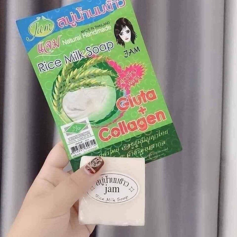 Xà Phòng Cám Gạo - Xà Phòng Trắng Da Thái Lan Jam Rice Milk Soap 65gr