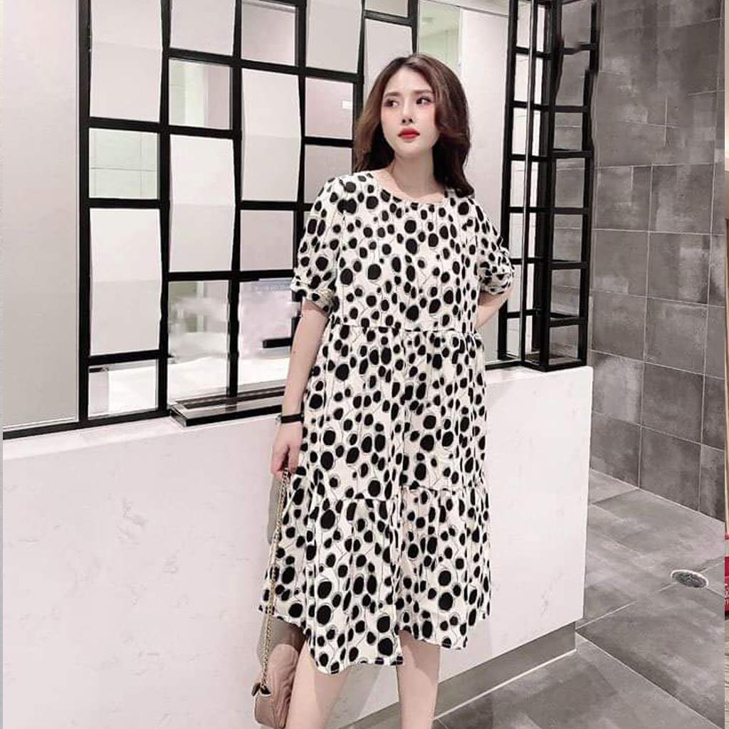 Váy bầu thời trang thiết kế MSP087 vải lụa hàn mềm mát freesize