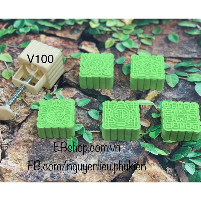 Khuôn làm bánh Trung Thu vuông/tròn 100gr mẫu mới 2024