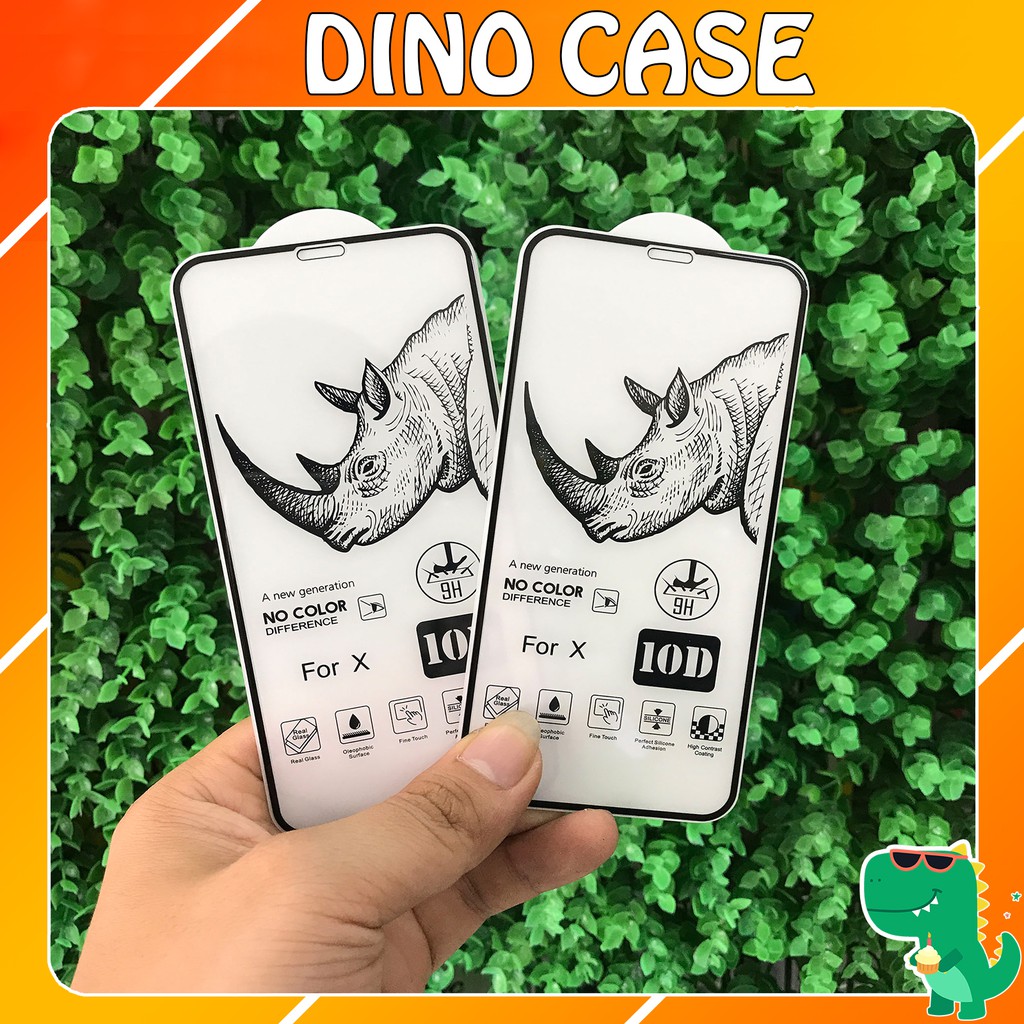 Kính Cường Lực 10D Full Màn cho 11 Pro / 11 Pro Max  X XsMax  Iphone 6 6plus 7plus  8plus Chính Hãng RHINO- Dino Case | BigBuy360 - bigbuy360.vn