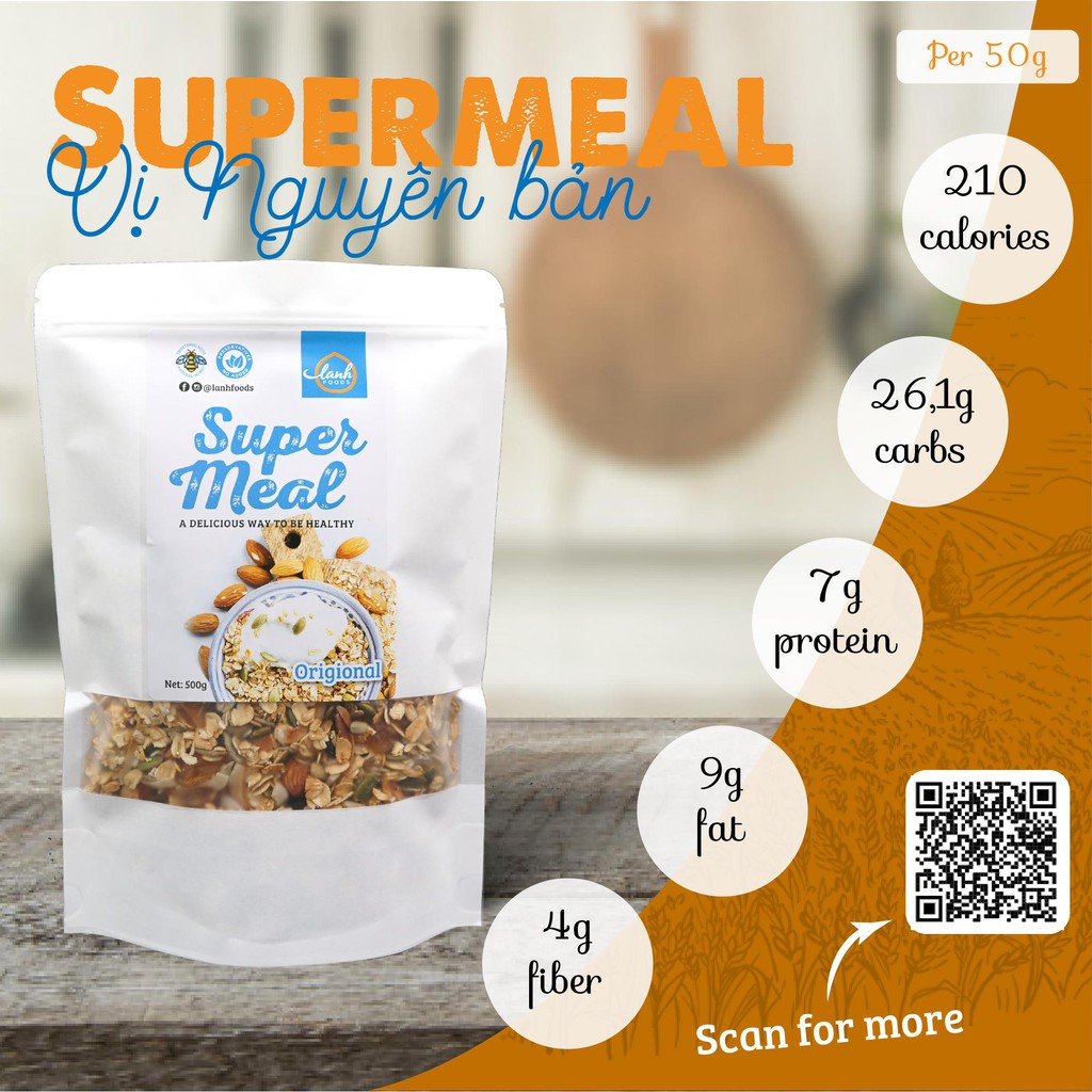 ⚡Deal sốc⚡Combo Super Granola 500g thực đơn cho 30 bữa sáng ngon khỏe