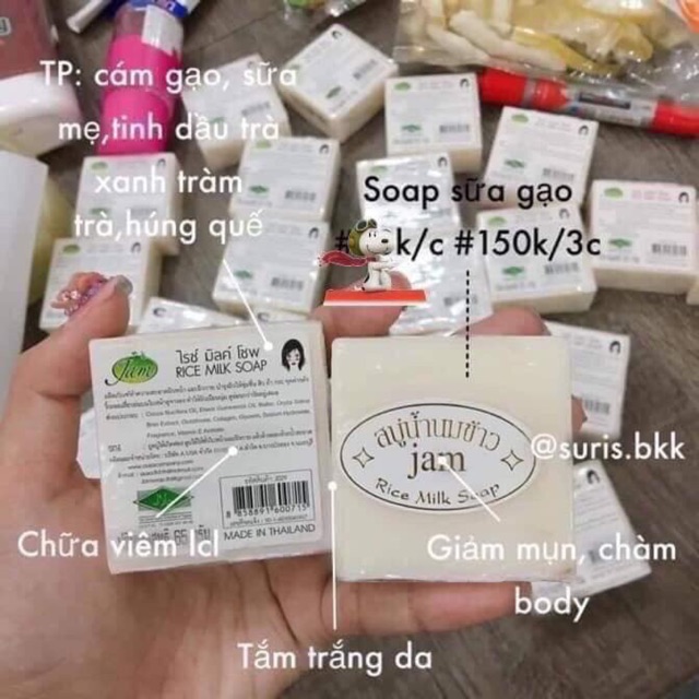 Lẻ = sỉ Xà phòng sữa gạo thái lan chuẩn