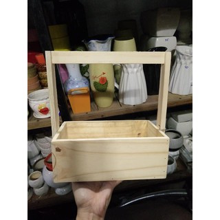hộp gỗ cắm hoa hình chữ nhật