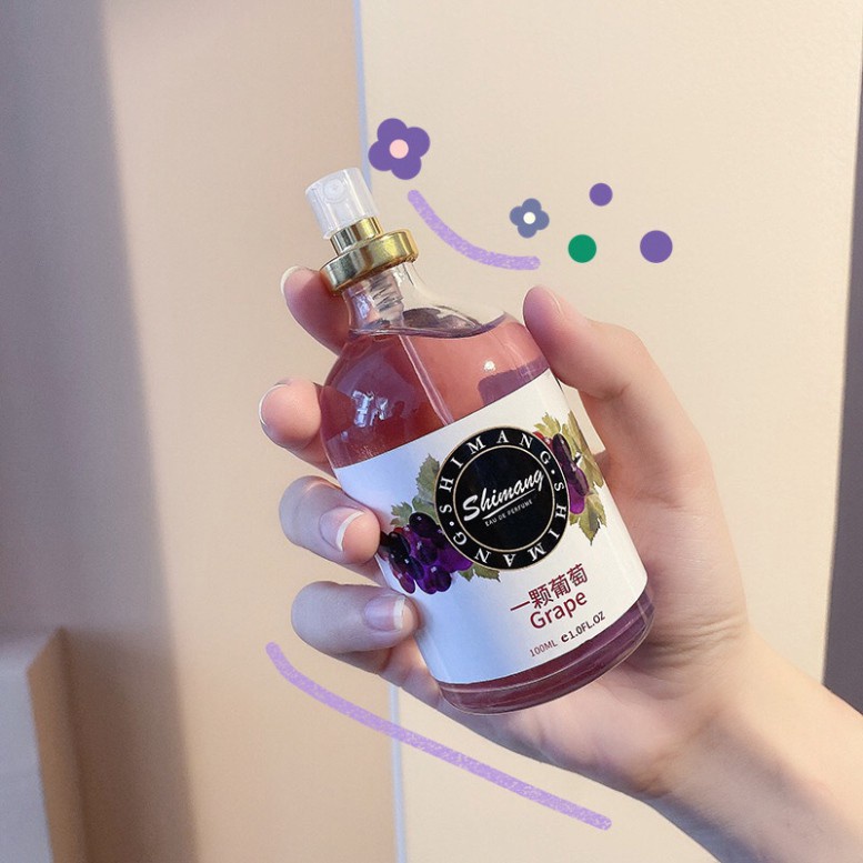Nước hoa Shimang Xịt thơm toàn thân Shimang Hương Trái Cây Tự Nhiên Thơm Mát Ngọt Ngào 100ml SNH11