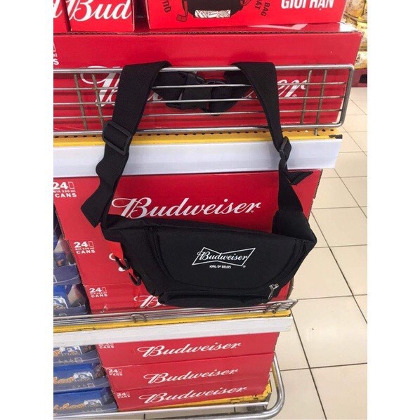 Túi đeo chéo nam vải canvas chống nước 3 ngăn phong cách Hàn Quốc  Túi Đeo Chéo Hàng Khuyến Mãi Hãng Bia Budweiser