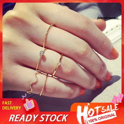 Set 5 nhẫn đốt ngón tay thời trang dành cho nữ