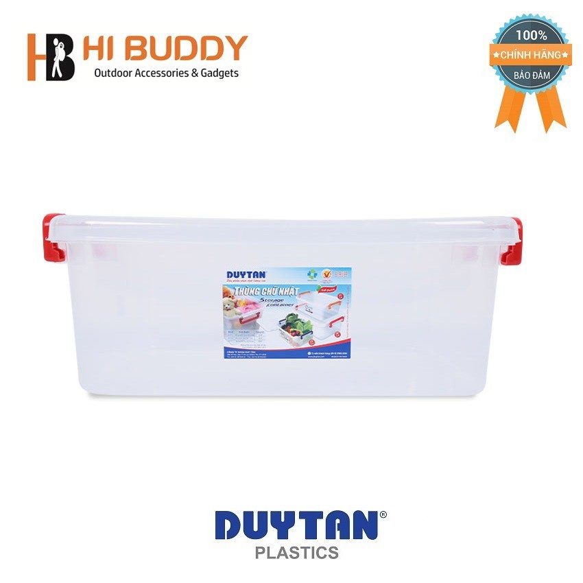 Combo 5 Thùng chữ nhật Duy Tân 30L Trong suốt 56.4 x 37.9 x 20.5 cm No.H117