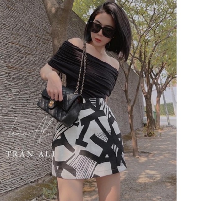 ÁO TRỄ VAI SÂU CHUN CHẤT NHÚNG KIM CƯƠNG ĐẸP MS12661