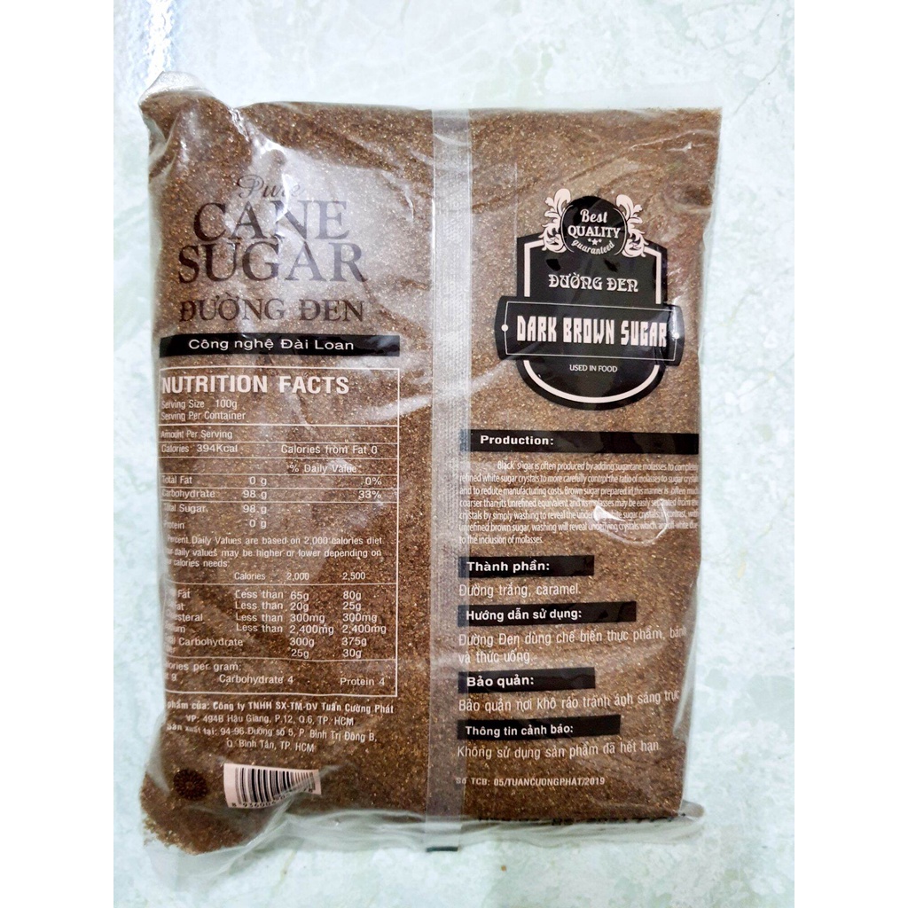 ĐƯỜNG ĐEN (đường nâu) TaiWan - Gói 1kg