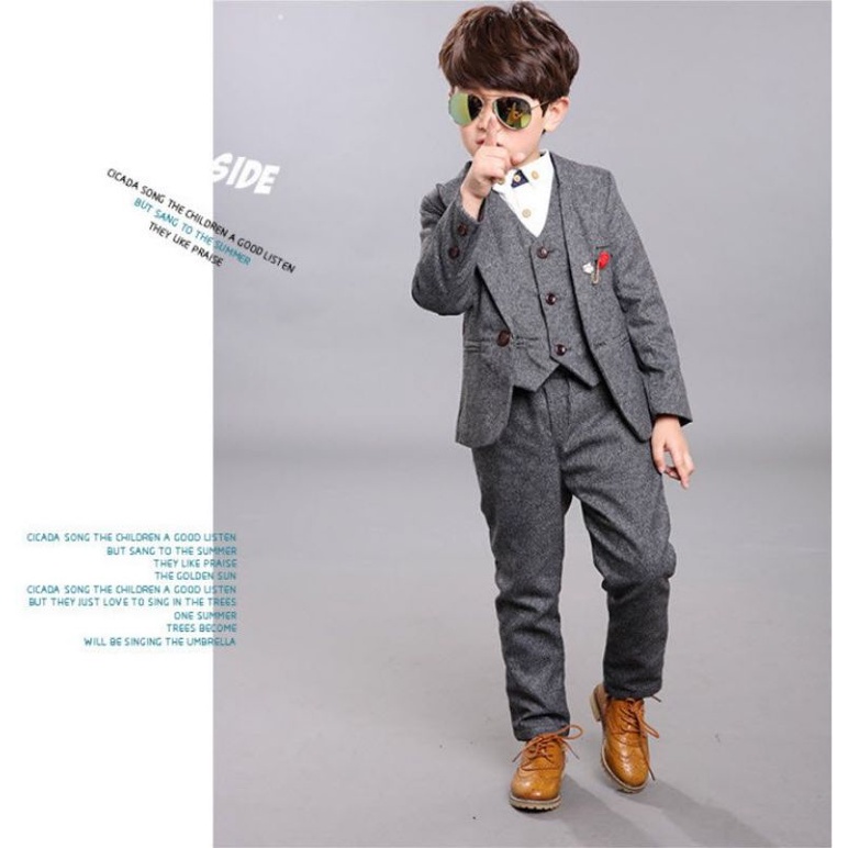 Set áo gile quần dài bé trai. rập giấy. không phải quần áo