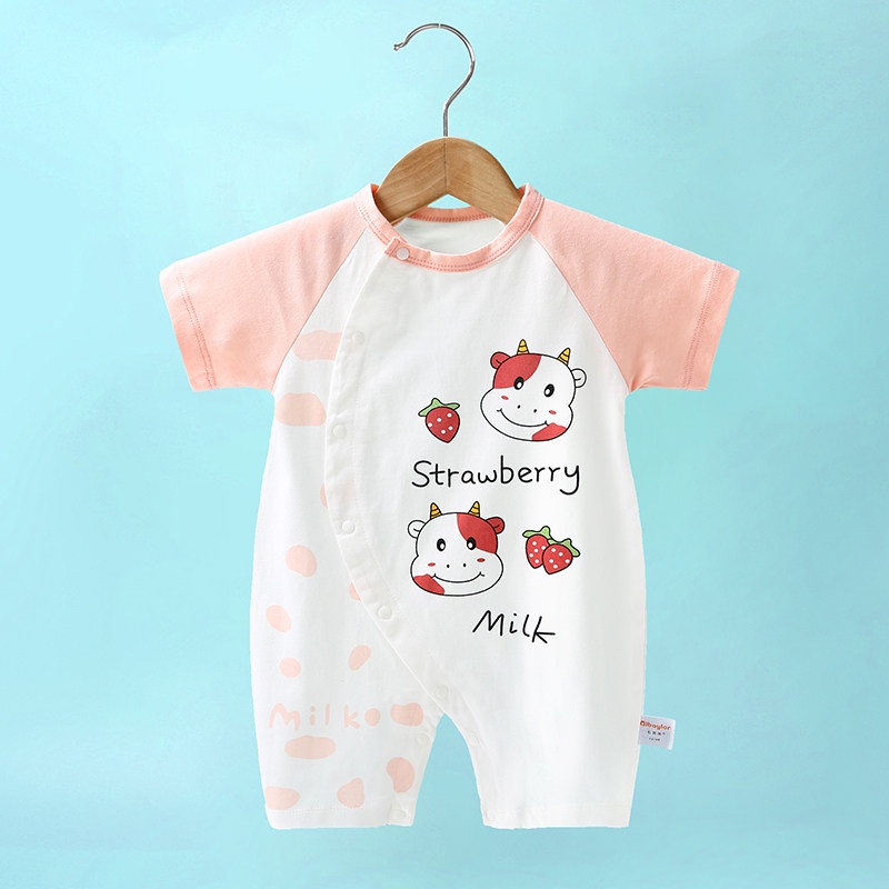 Bộ bodysuit cho bé cộc tay chất Thun lạnh siêu mát, body đùi bé trai bé gái quần áo sơ sinh cho bé 0-12 tháng