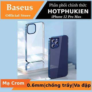 Ốp lưng chống sốc viền màu Baseus Glitter cho iPhone 12 / 12 Mini / 12 Pro / 12 Pro Max siêu mỏng 0.6mm