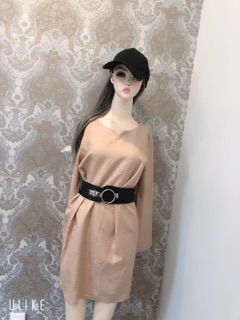 Đầm dáng suông tay dài công sở