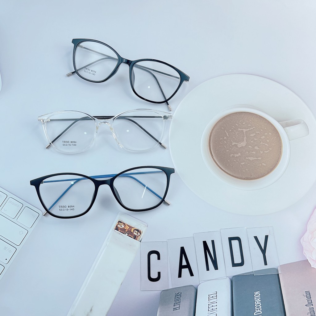 Gọng kính cận mắt mèo thanh mảnh 8094 – Tiệm kính Candy