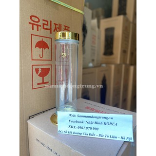 Bình thuỷ tinh ngâm rượu Hàn Quốc 2lit (hình trụ)