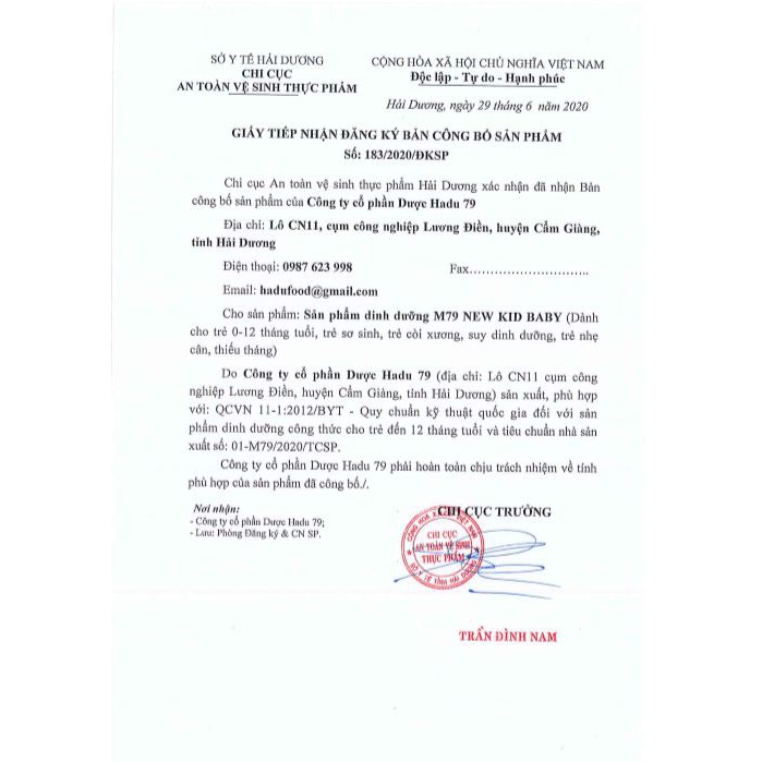 Sữa M79 NEW KID BABY 900g