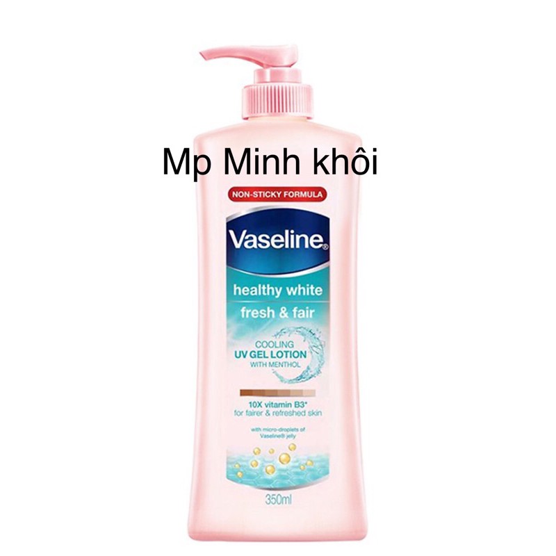 Gel Dưỡng Thể Dịu Mát Trắng Da Vaseline Fresh &amp; Fair 350ml