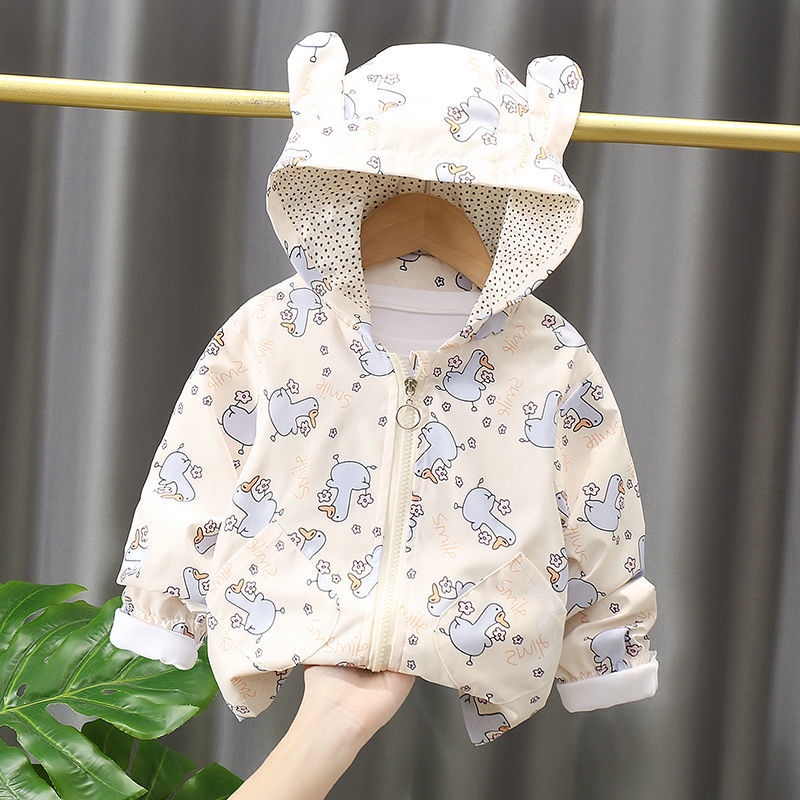 Áo Khoác Có Mũ Trùm Thời Trang Hàn Quốc Dành Cho Bé Gái