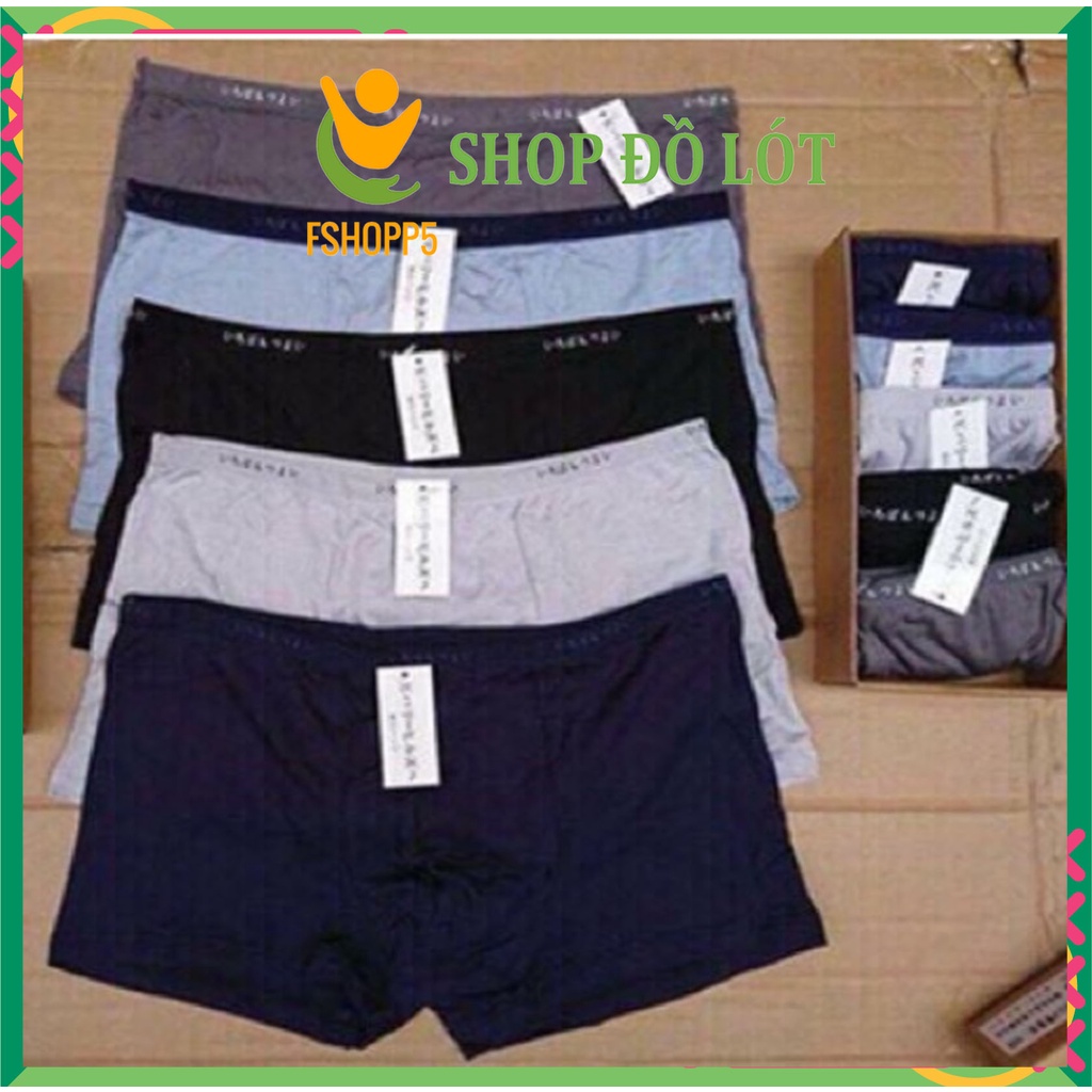 HỘP 4 Quần sịp đùi Cotton cao cấp Quần lót boxer xuất nhật co giãn kháng khuẩn LOTNAM07