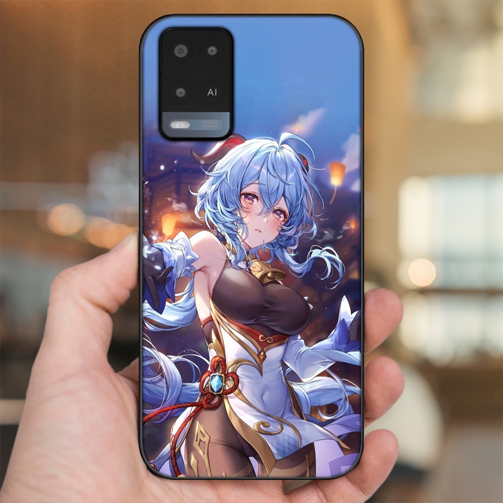 Ốp lưng Oppo A54 4G, A54 5G viền đen in hình Ganyu Genshin Impact