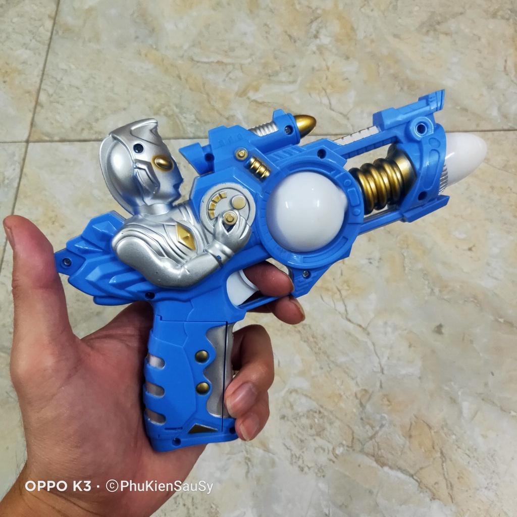 Đồ chơi Sung xanh hình Siêu nhân Ngắm có Âm thanh phát sáng