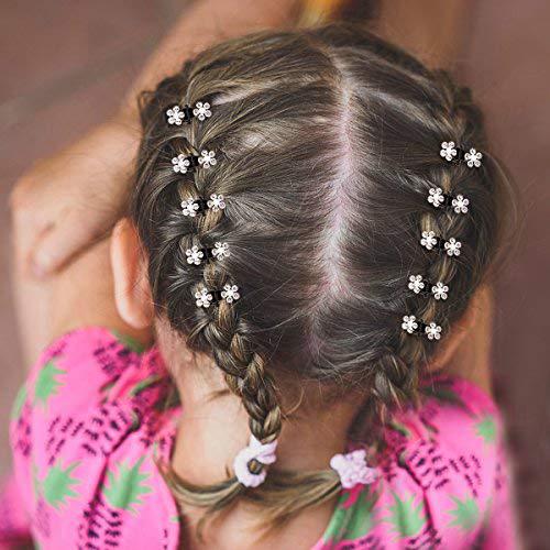 Set 6 kẹp tóc hoa đính đá pha lê cho bé gái