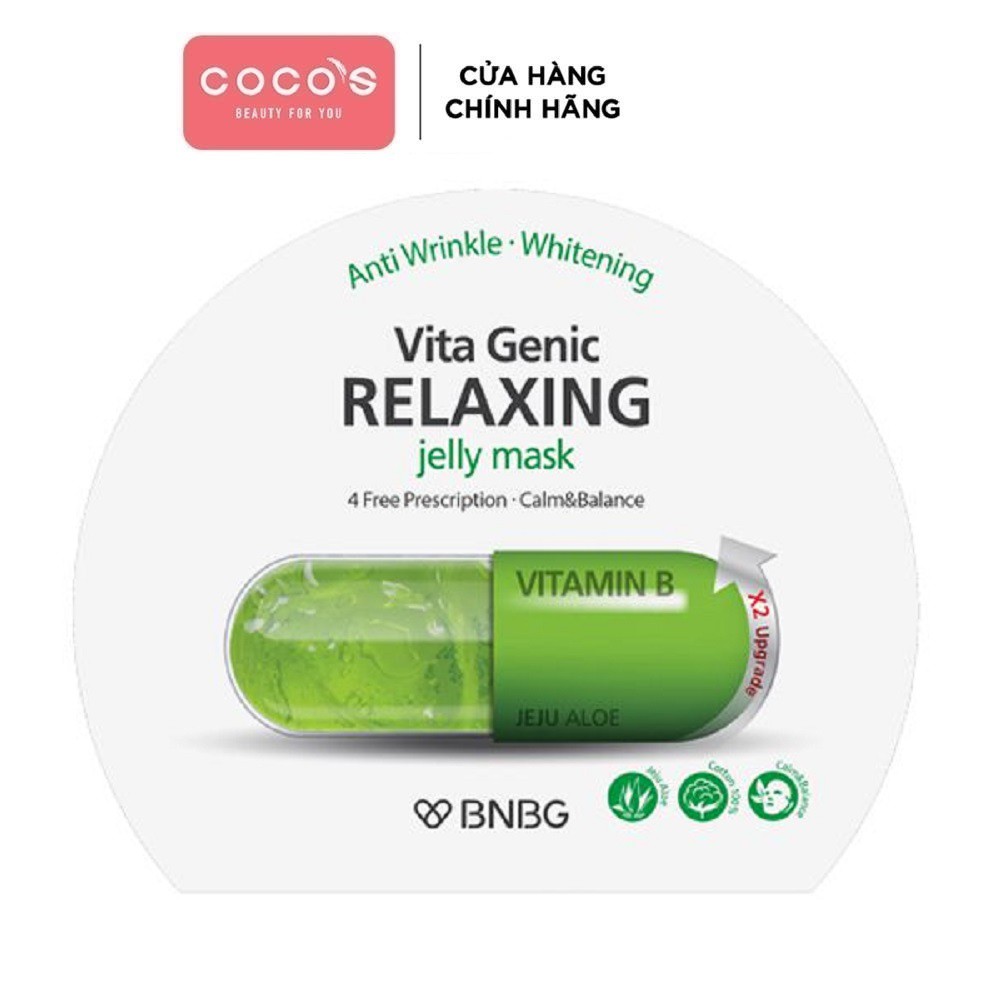 Mặt nạ dưỡng da Thư Giản Và Phục Hồi Da BNBG Vita Genic Relaxing Jelly Mask(Vitamin B) 30ml [BNBG X-LÁ]