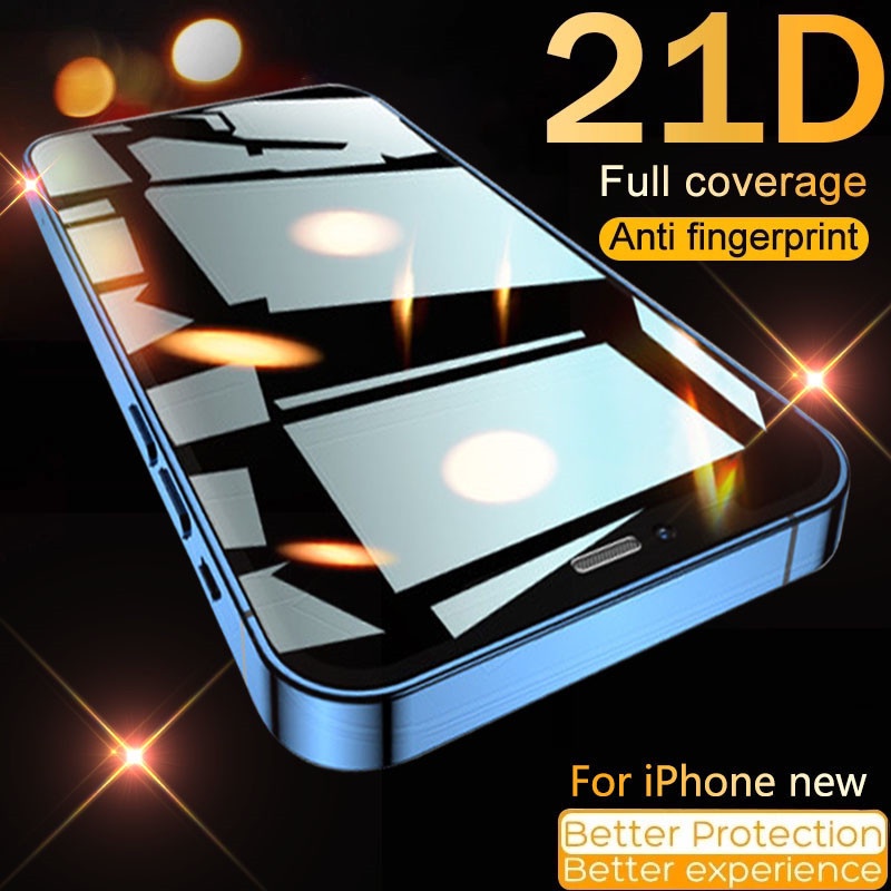 Màng dán bảo vệ màn hình 21D chống rơi thích hợp cho IPhone 7 8 X Xs Xr Max 11 12 13 Pro Max KSJ7